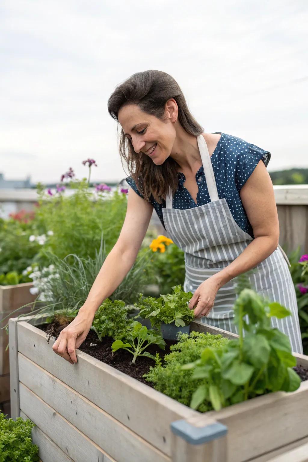 Garden aprons keep your clothes clean and provide handy storage.