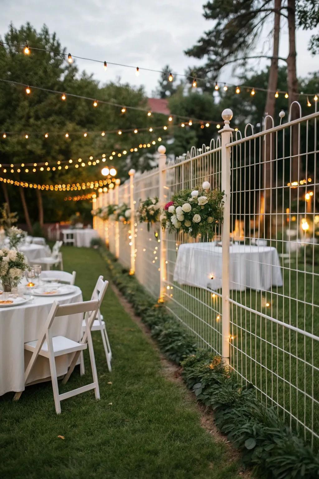 Transform your space with decorative event fencing.