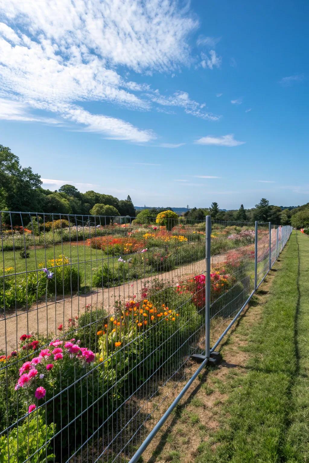 Convenient no-dig fencing for easy setup.