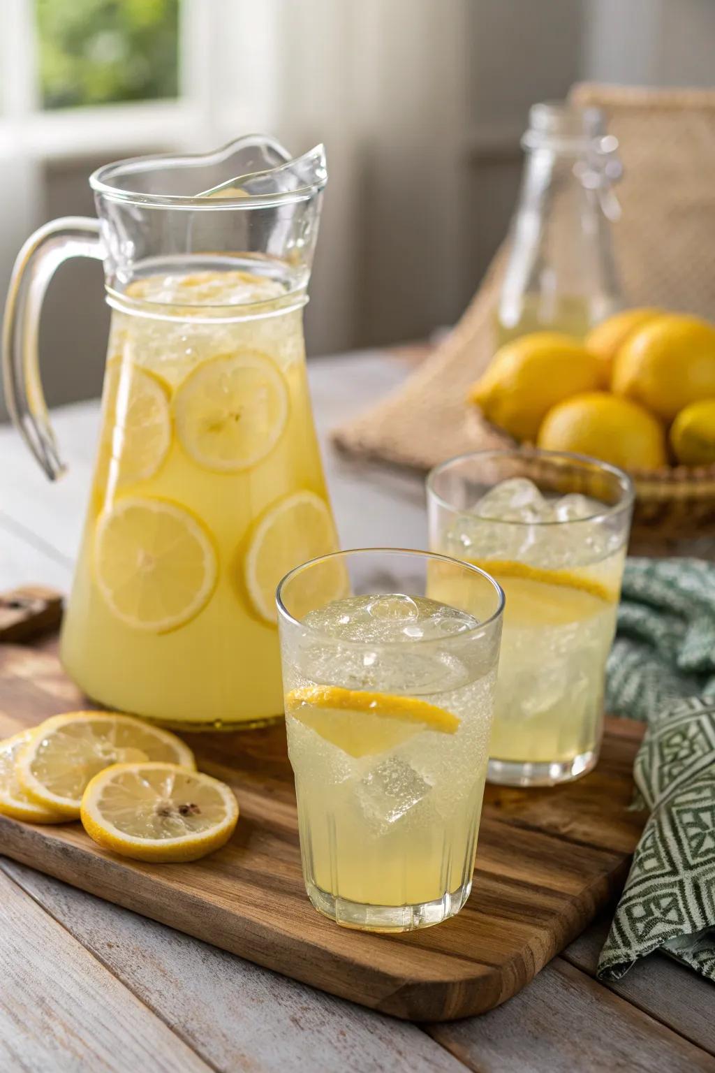 Refreshing homemade lemonade to enjoy during your picnic.