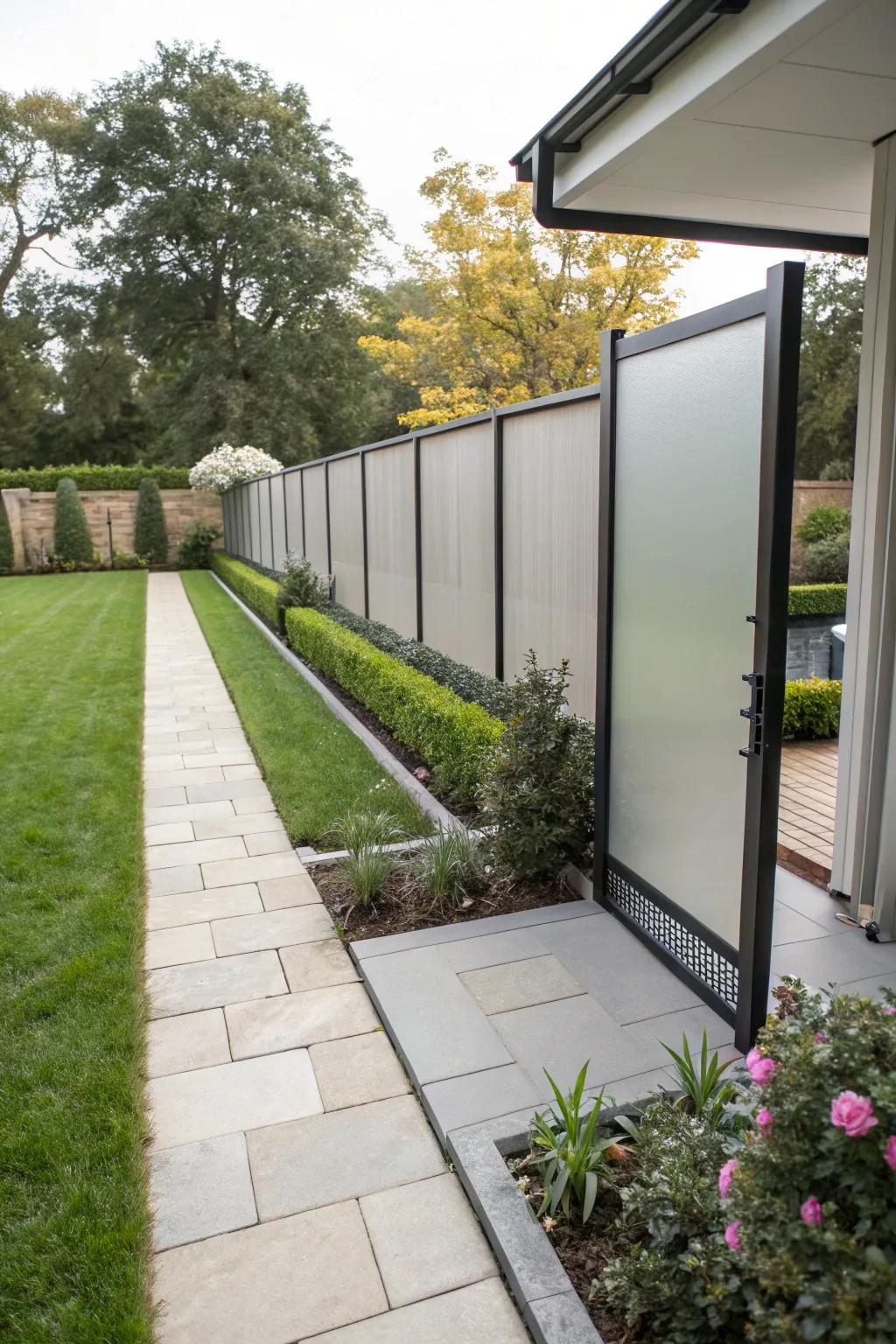 Sliding track systems provide smooth operation and modern style.