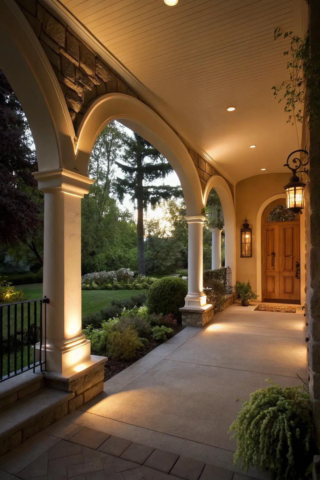 Elegant glow with integrated lighting.