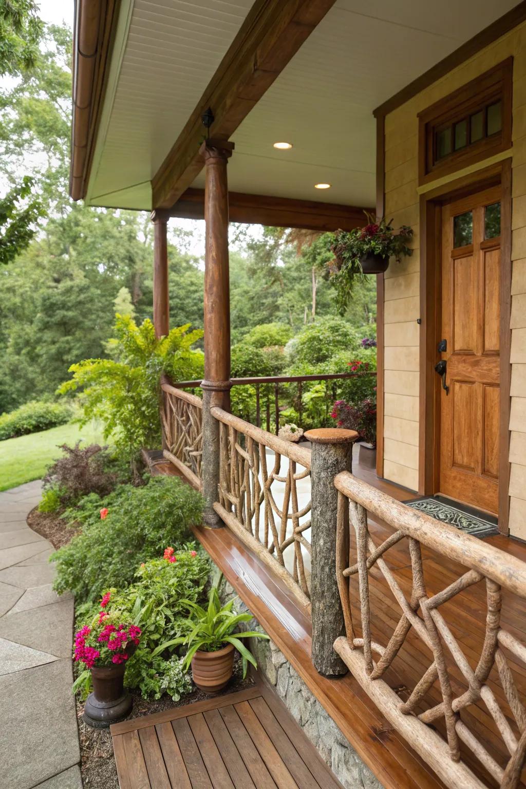 Eco-friendly railings blend beauty with sustainability.