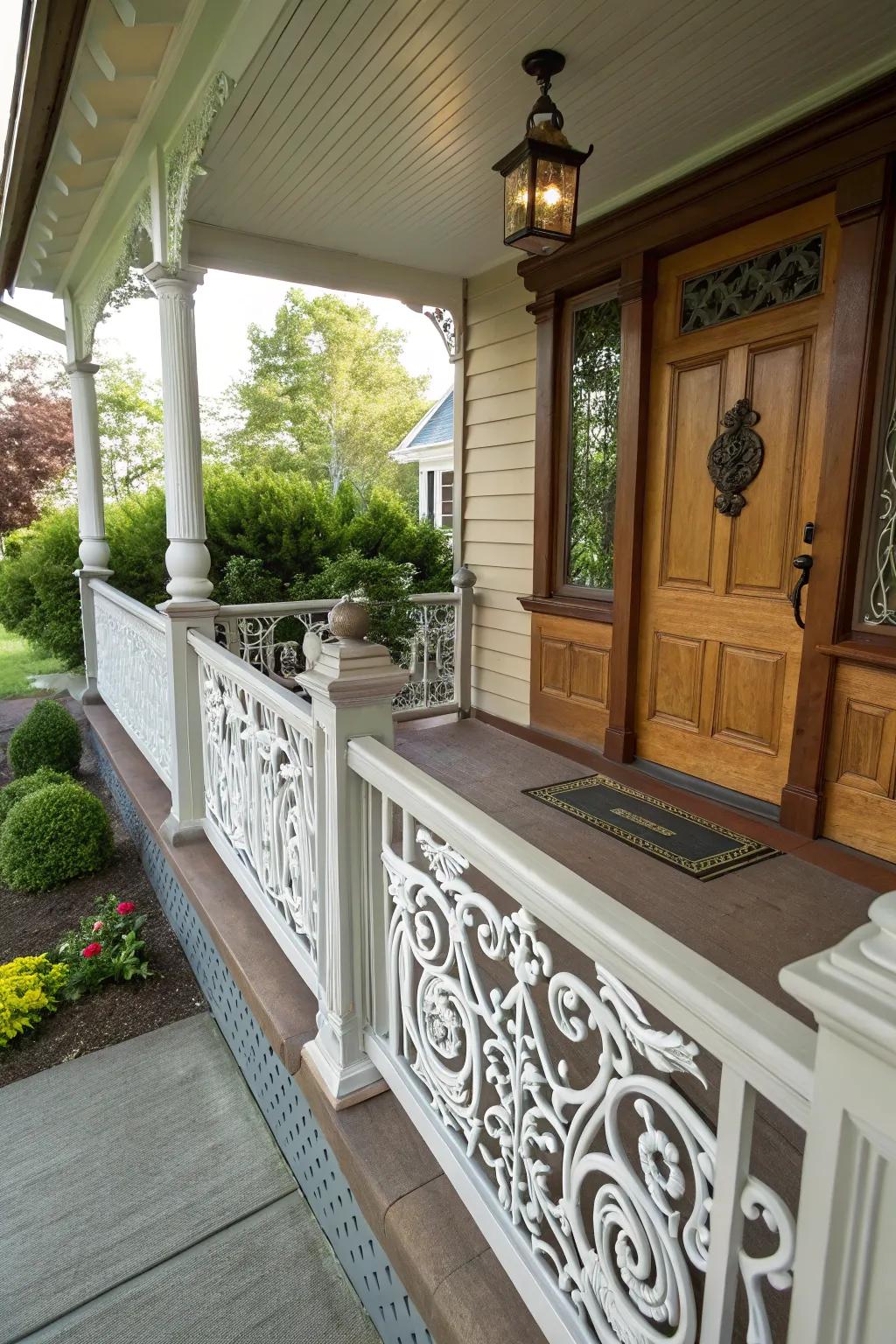 Custom railings showcase personal style and flair.