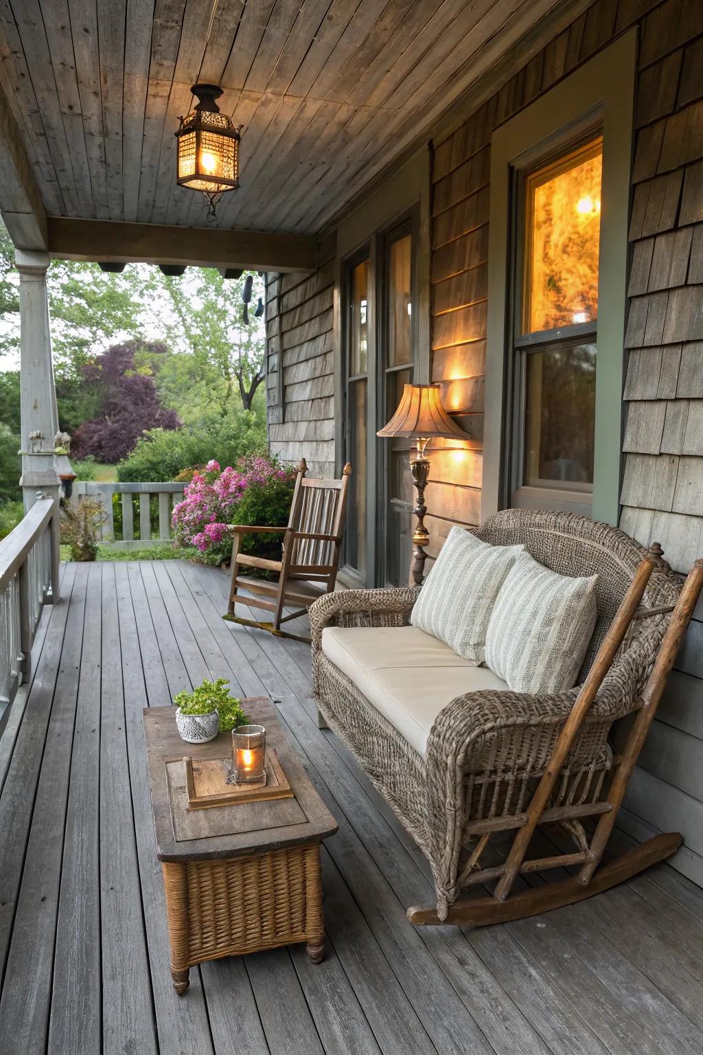 Reclaimed wood brings rustic charm and sustainability.