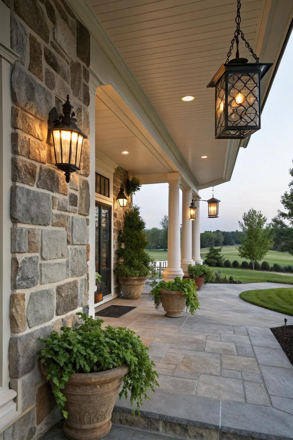 Faux stone adds elegance and sophistication effortlessly.