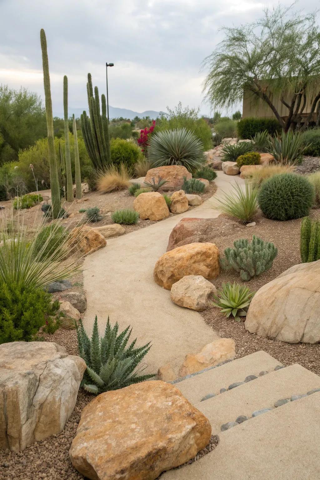 Desert rock oases offer exotic flair.