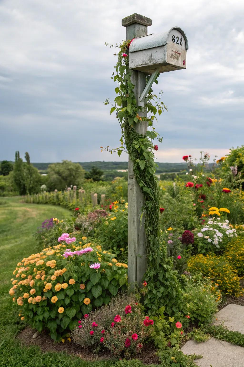 A whimsical garden post that blooms with personality.