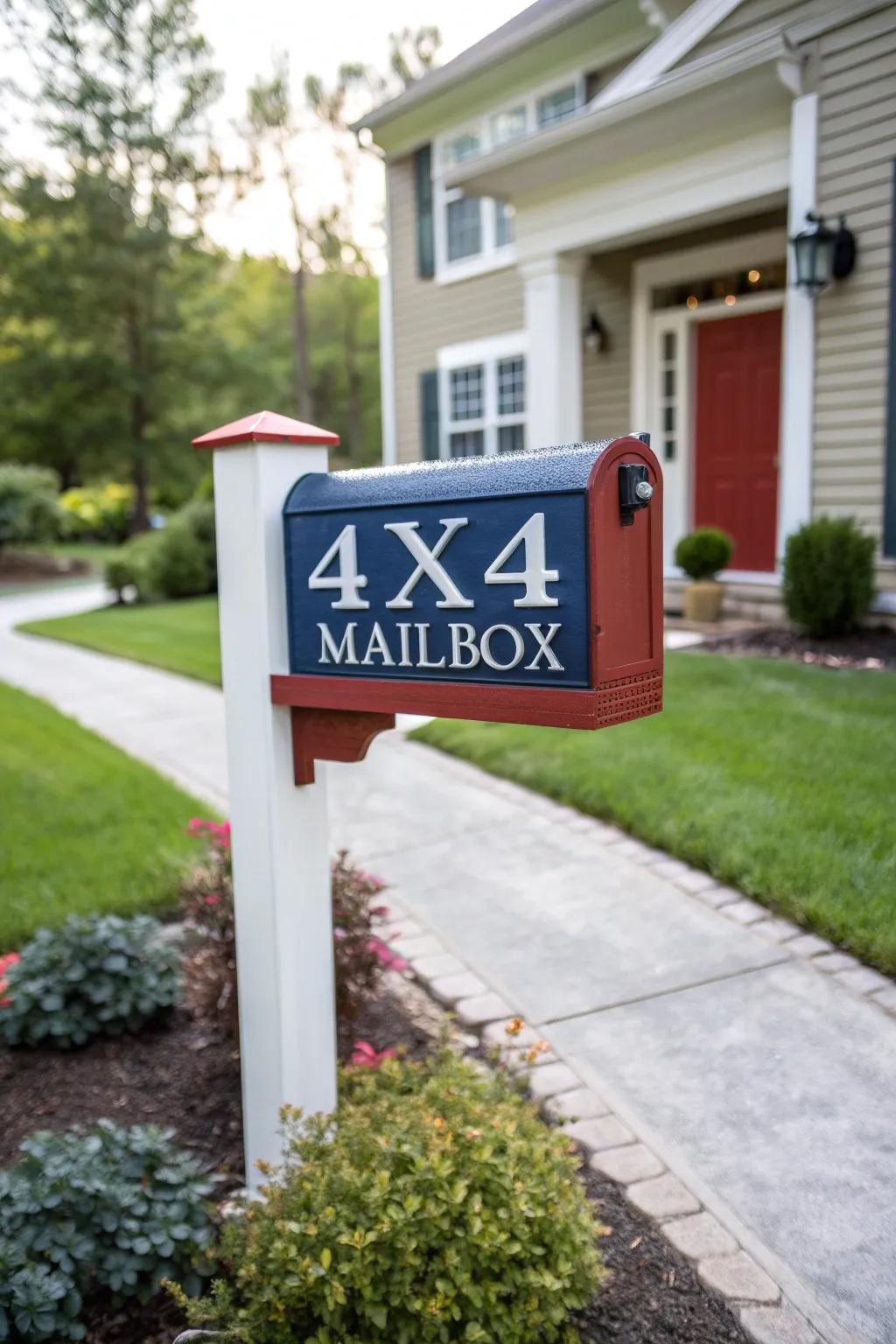 Personalized house numbers add a unique touch.