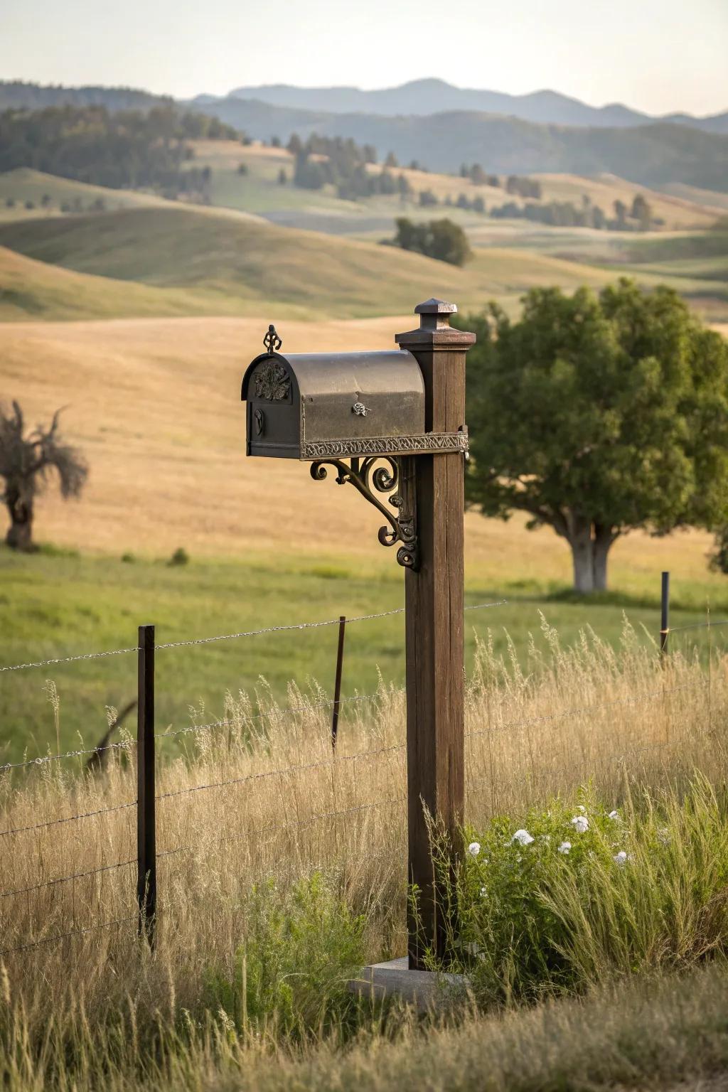 Bold metal accents for a modern-rustic mix.