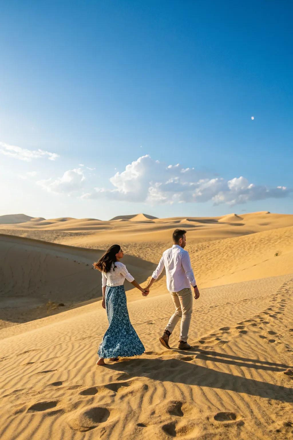 Capture the dramatic beauty of the desert for your wedding photos.