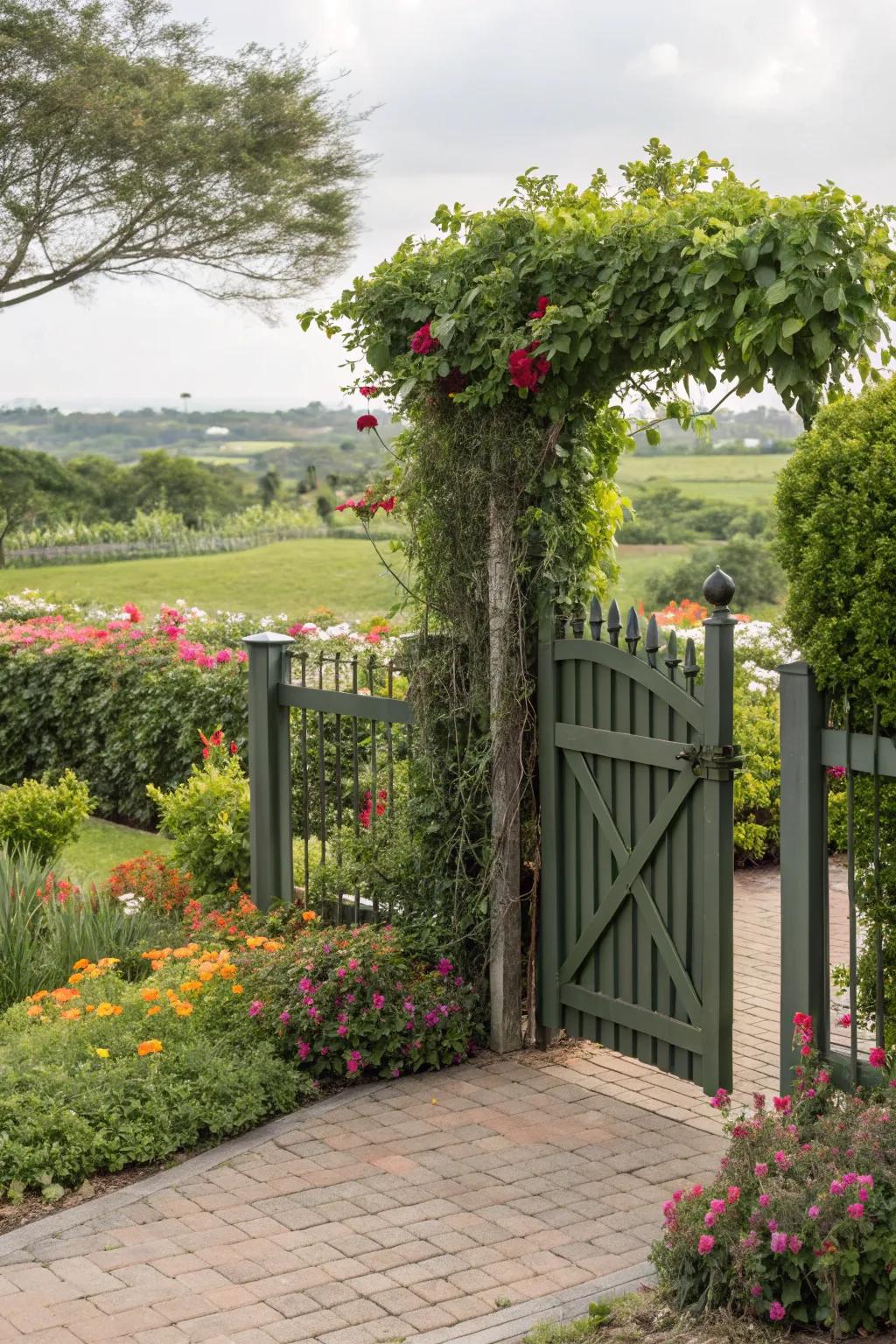 Add natural beauty with a vertical garden on your bifold gate.
