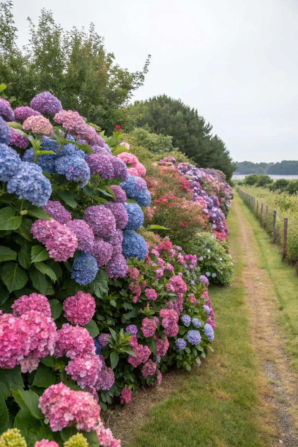 Seasonal color-changing hydrangeas for year-round interest