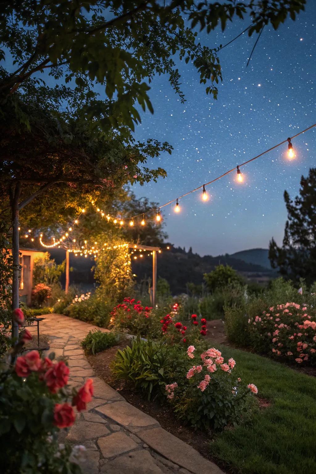 String lights add a touch of magic to your fall evenings.