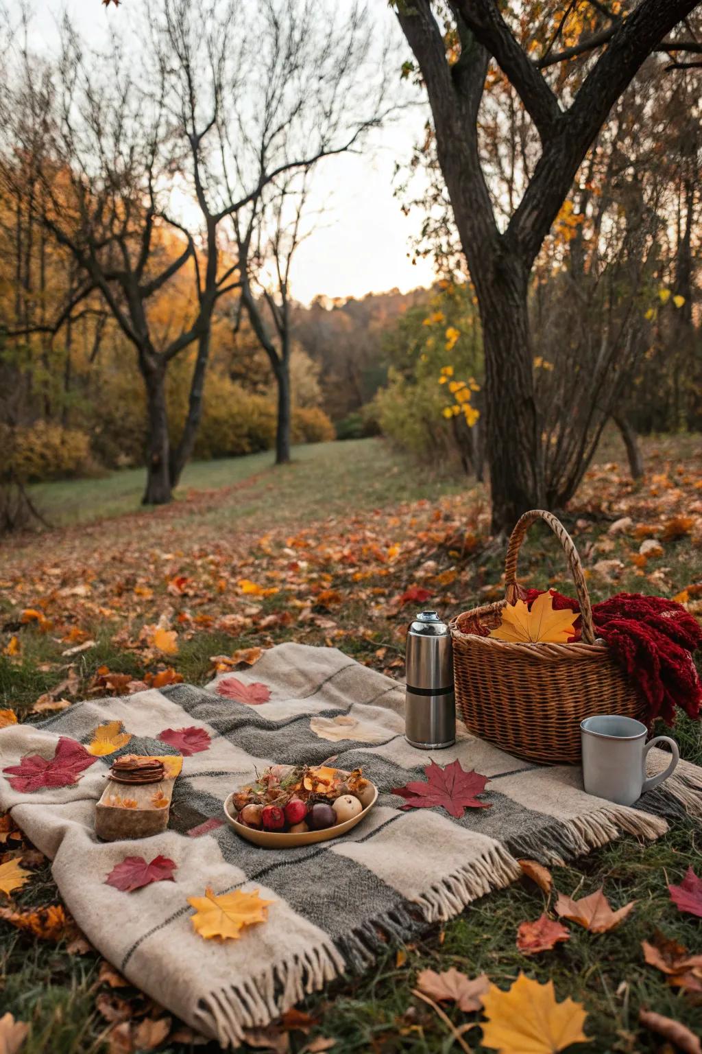 A garden picnic is the perfect way to enjoy autumn's splendor.