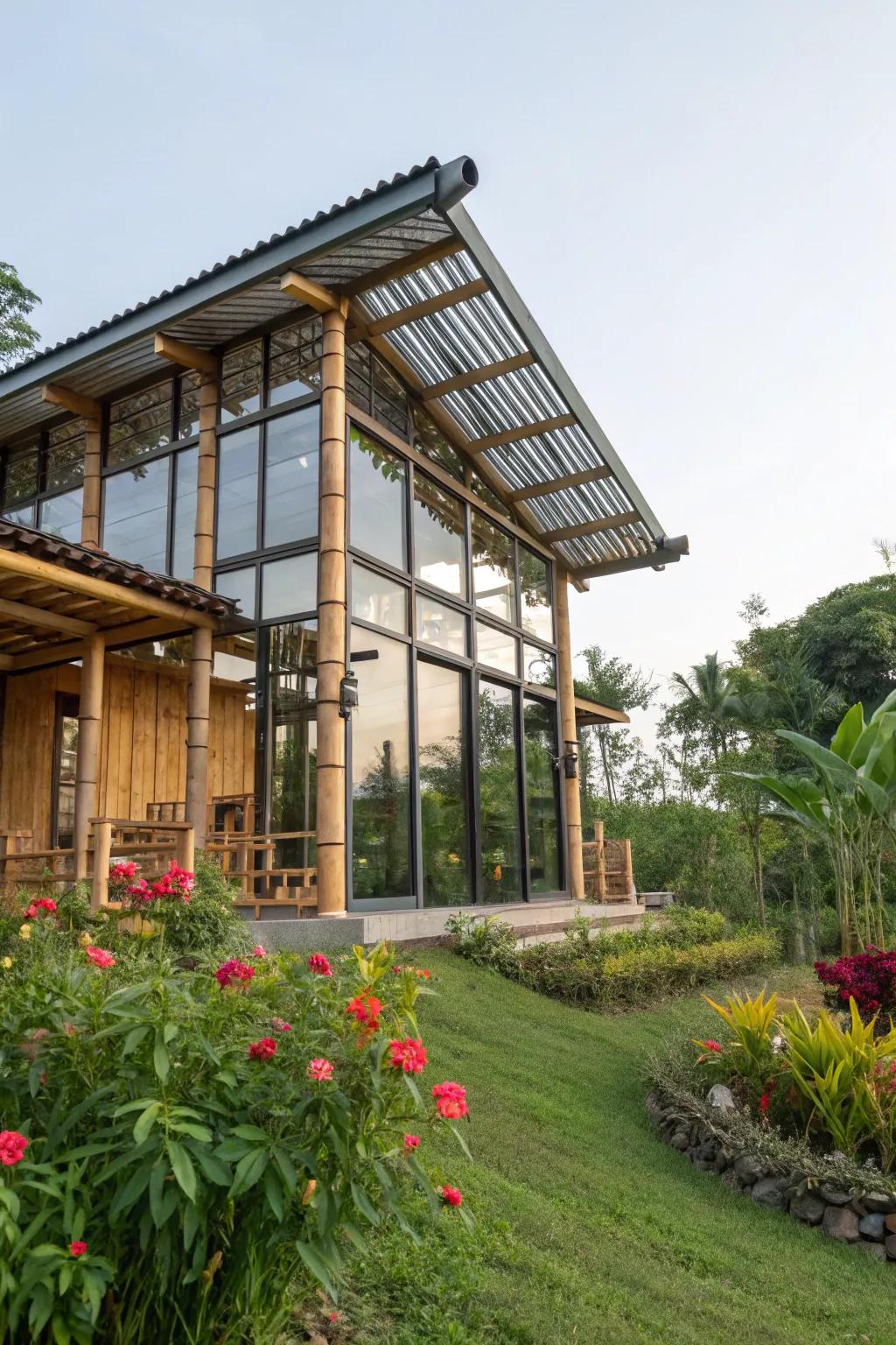 Glass and steel transform the traditional bahay kubo into a modern architectural gem.