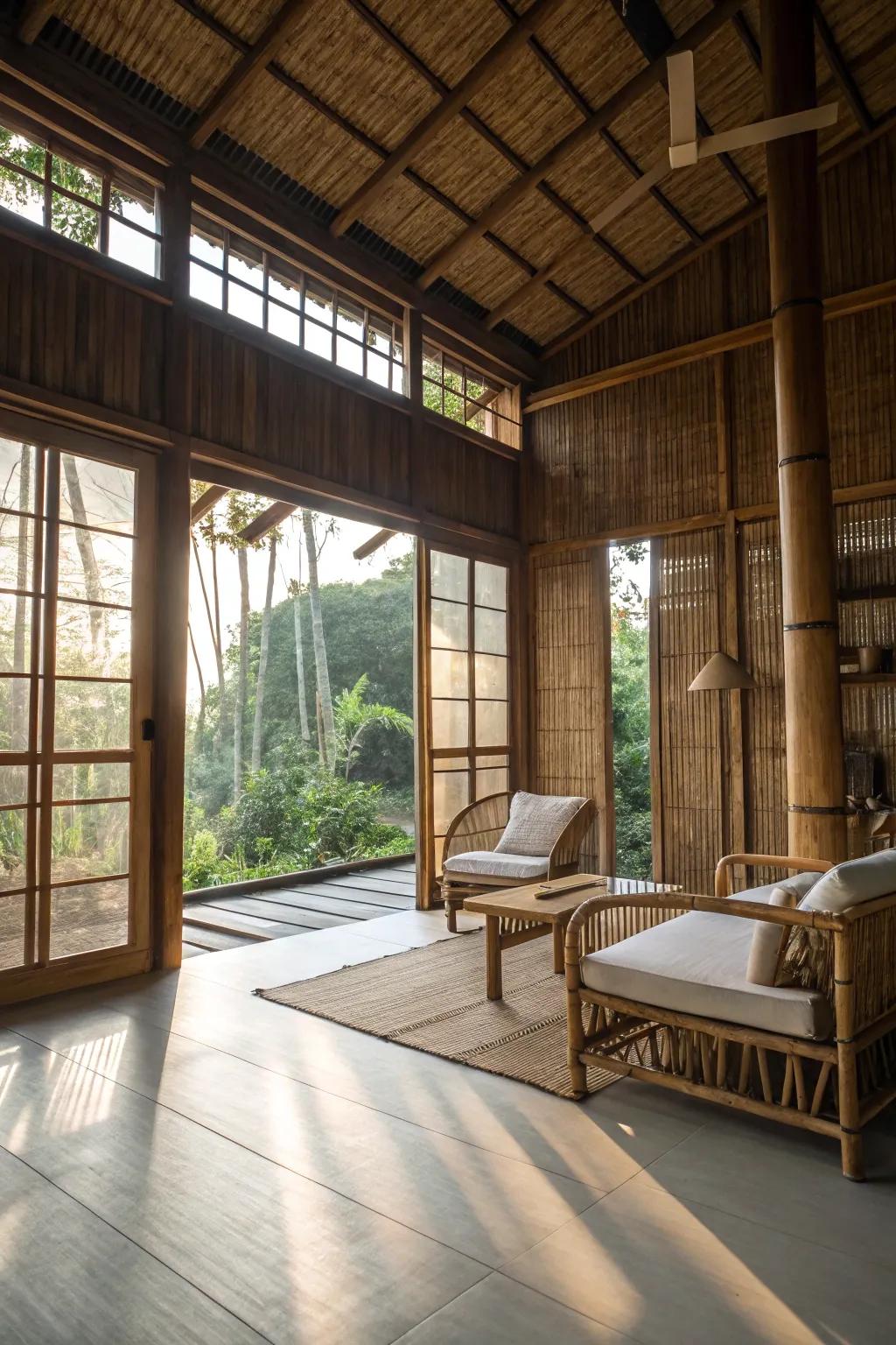 Open spaces in a modern bahay kubo create a fresh and inviting atmosphere.