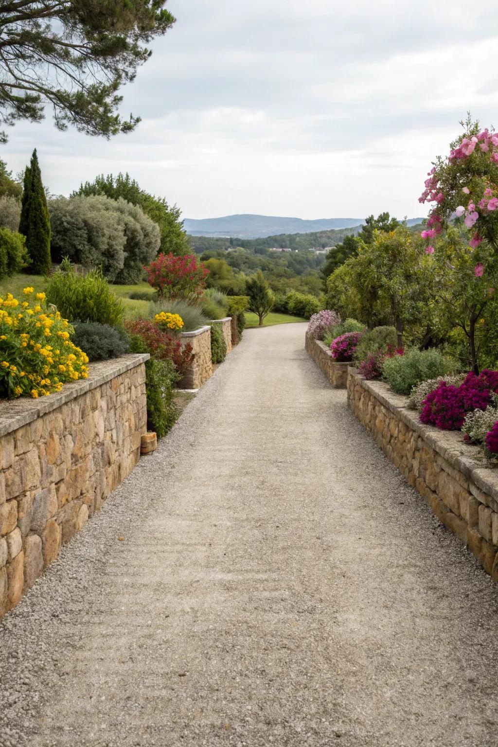 Stylish retaining walls that provide support and elegance.