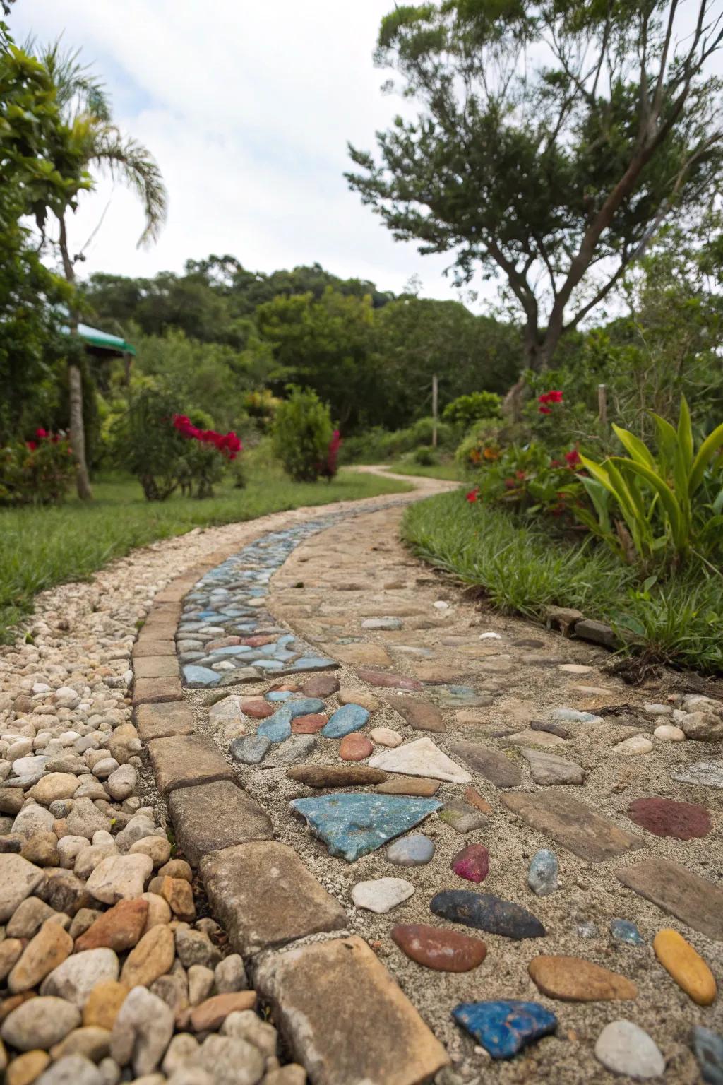 Recycled materials offering sustainability and style.