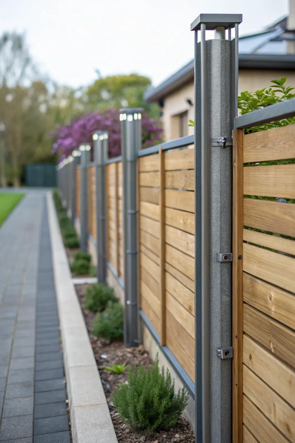 Mixing materials like metal and wood creates a unique aesthetic.