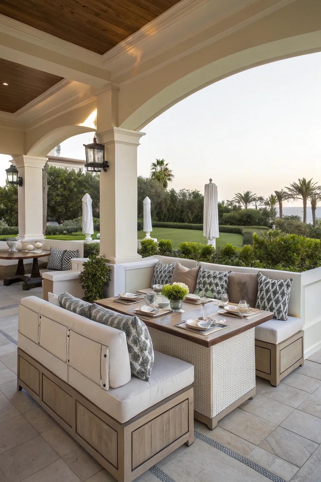 Functional furniture maximizes space.