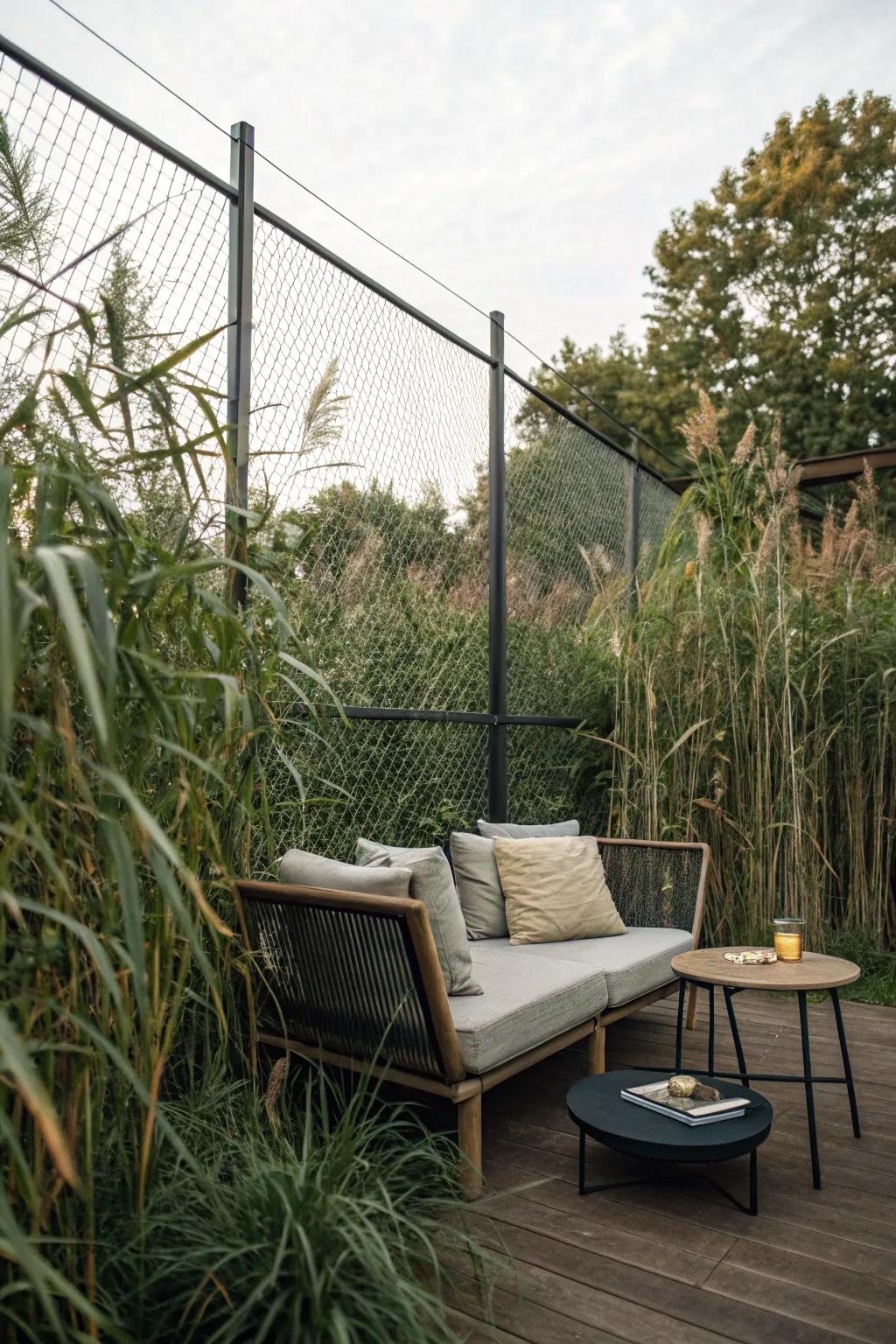 Privacy makes your lounge feel like a secluded retreat.