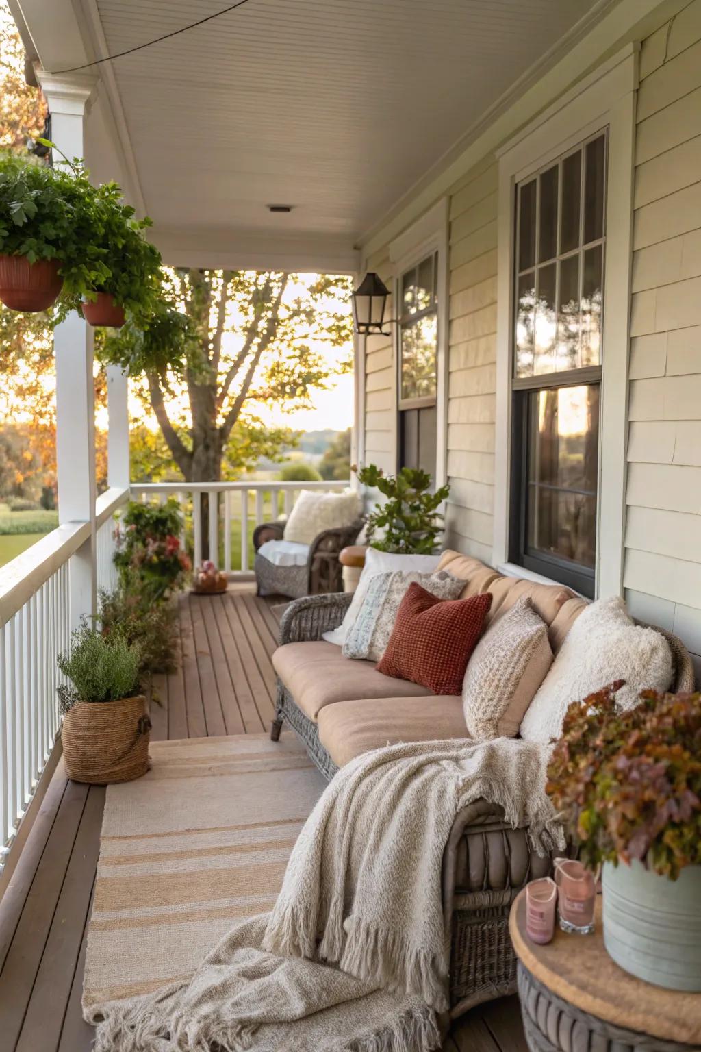 A cozy nook invites you to relax and enjoy the season.