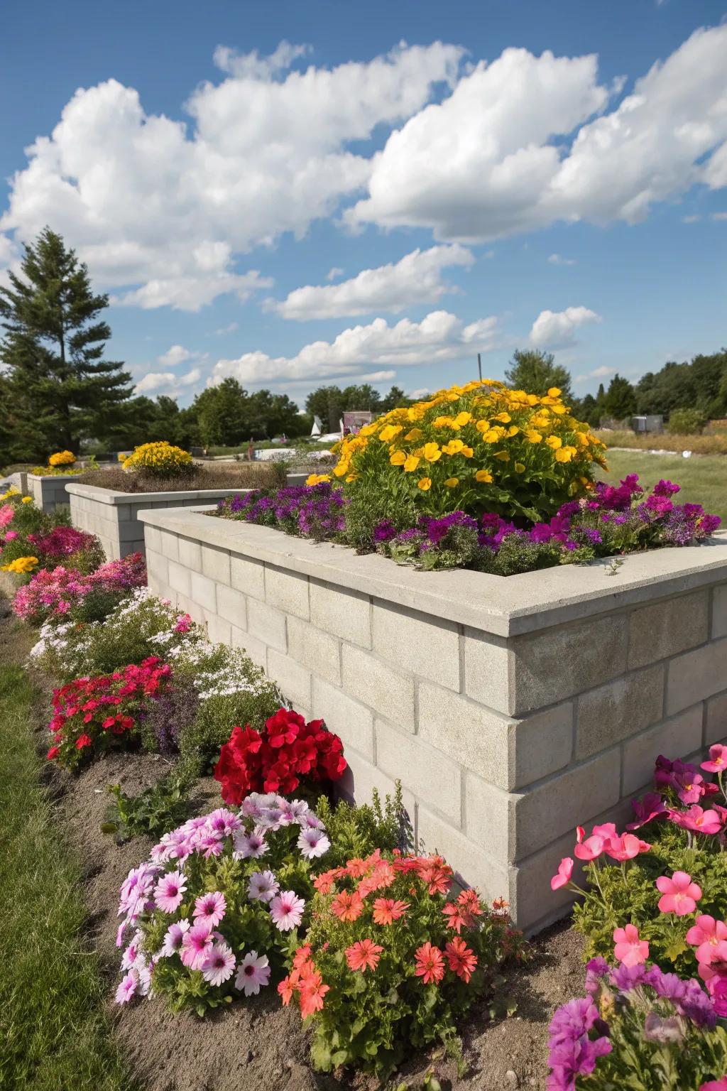 Seasonal flower beds add vibrant color and life.