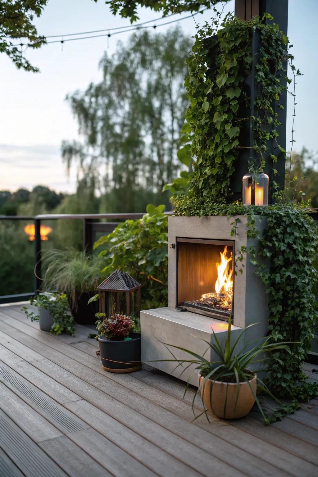 Eco-friendly fireplaces offer clean warmth.