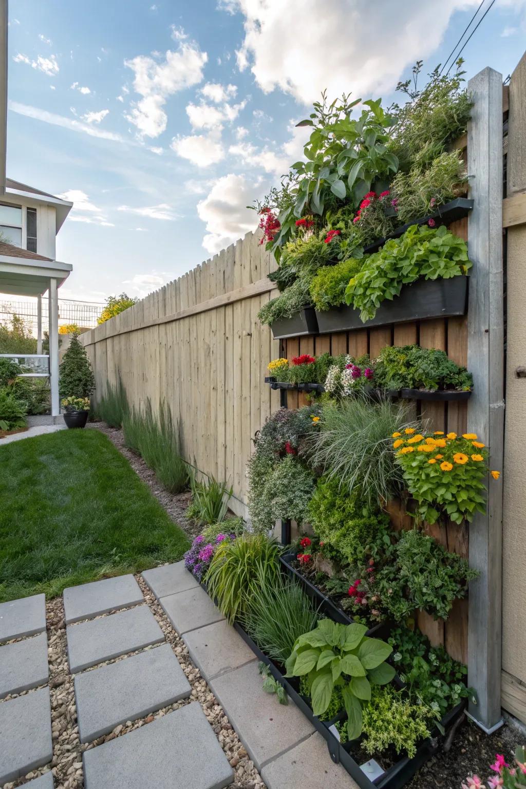 Maximize space with a vertical garden.