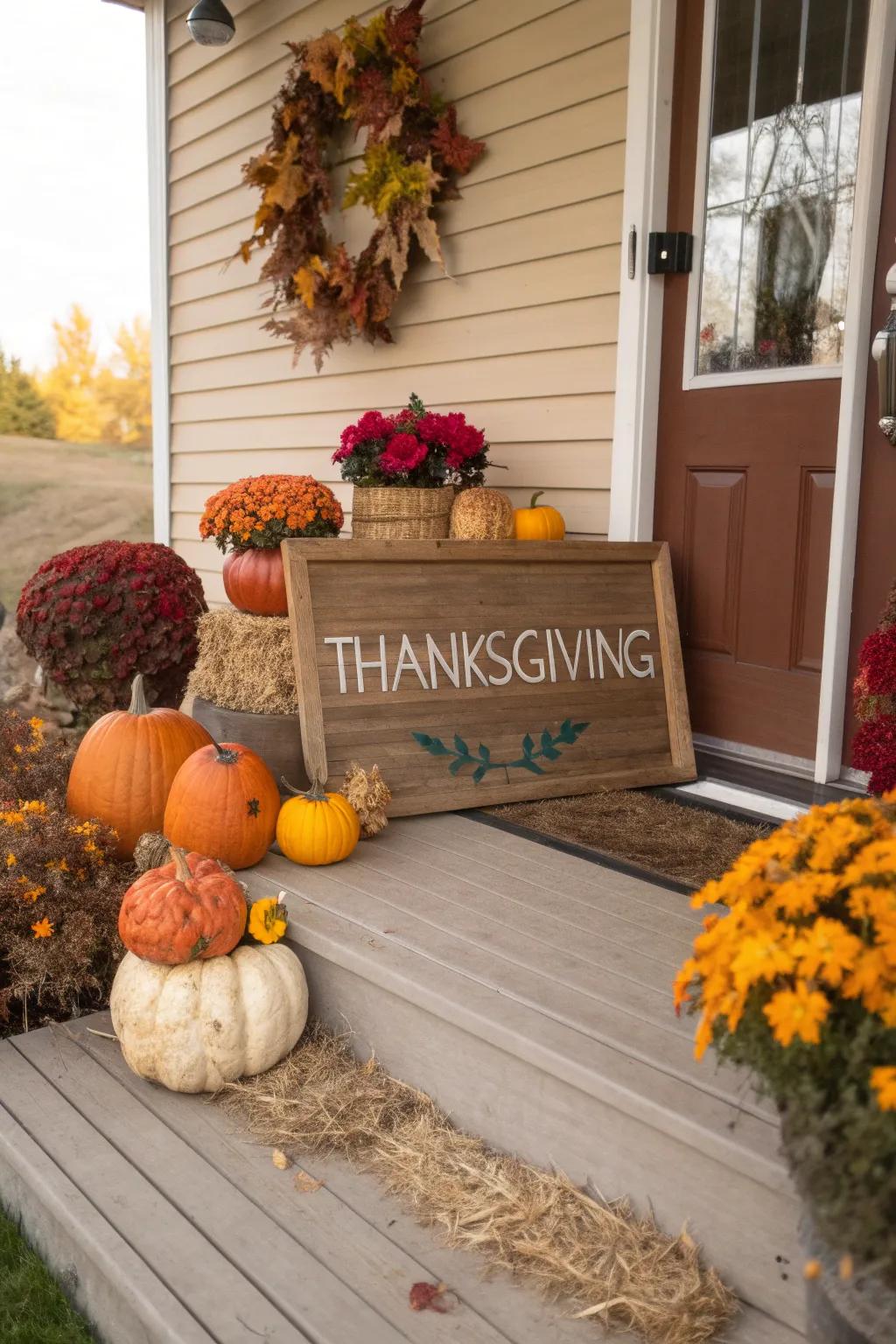 A warm welcome sign adds a personal touch to your decor.