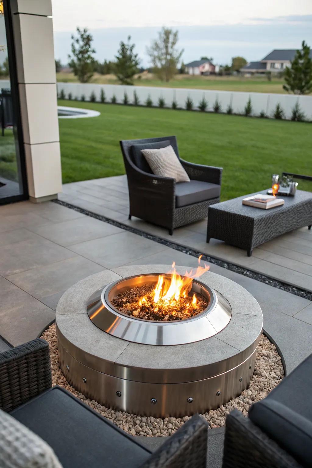 Stainless steel caps add a sleek and durable finish.