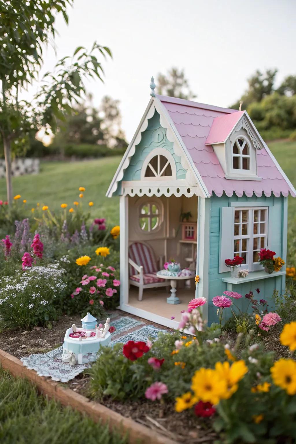 Miniature playhouses turn small spaces into grand adventures.