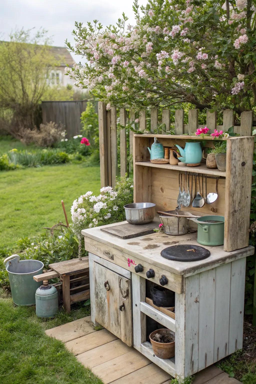 Outdoor play kitchens are perfect for budding chefs.