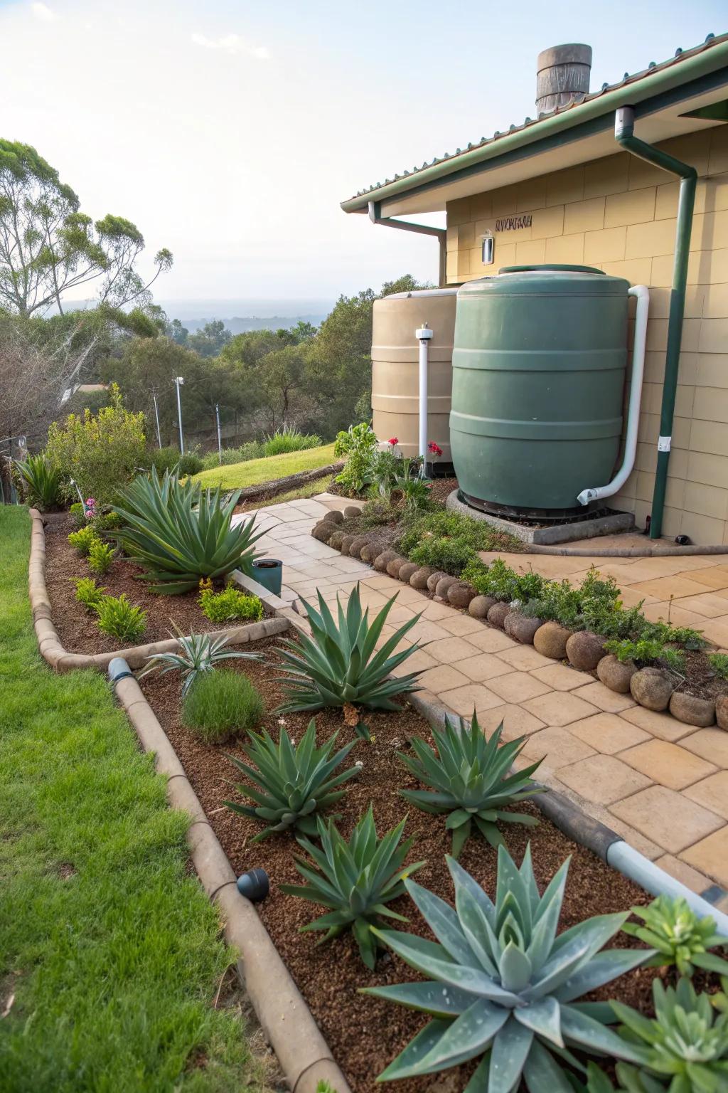 Go green with agave in sustainable landscaping.