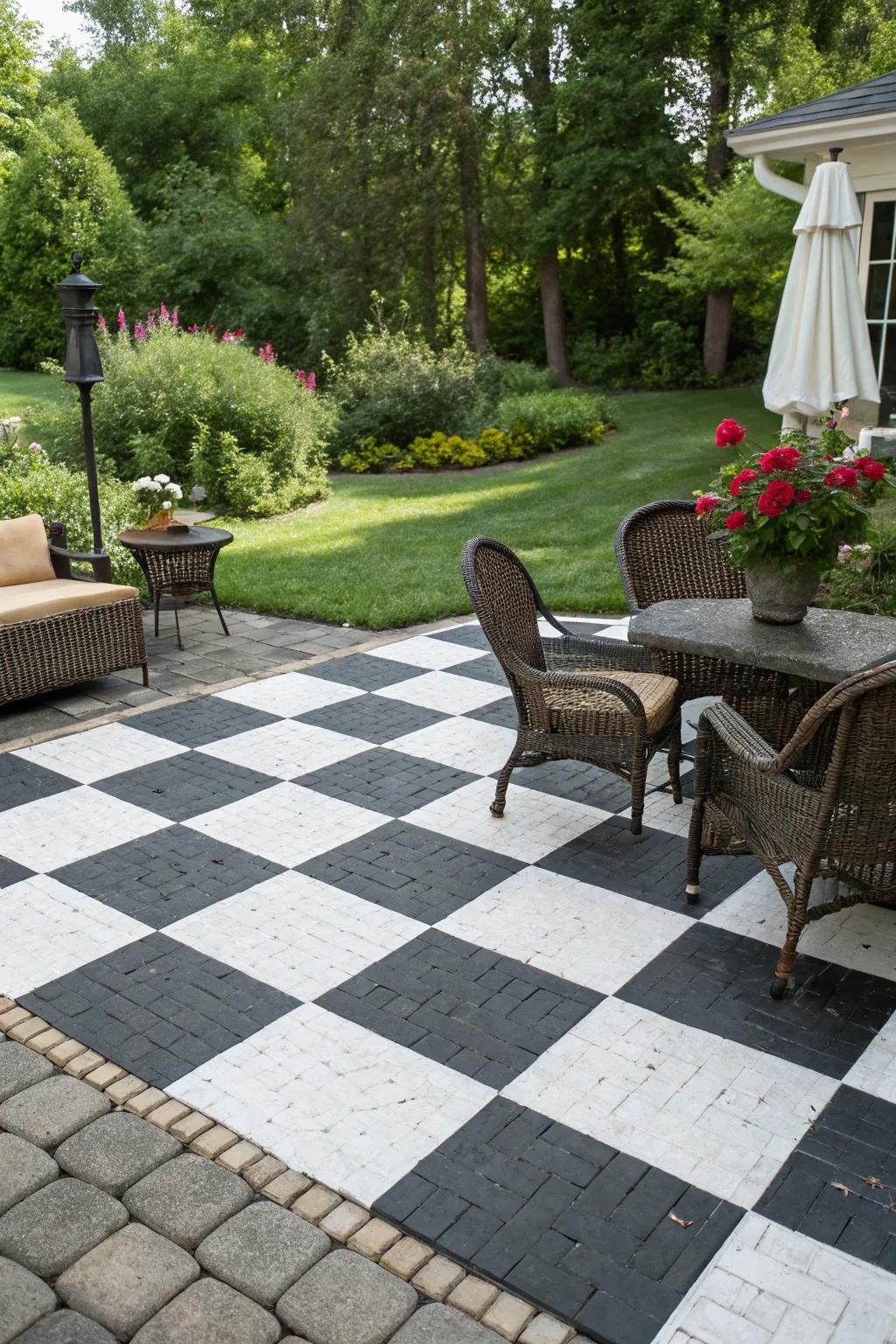 Checkerboard patterns add a classic and sophisticated look.