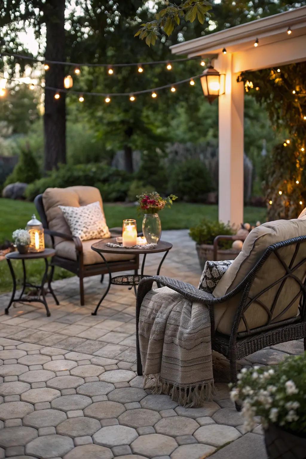 Textured paint can create a rustic and charming stone effect.