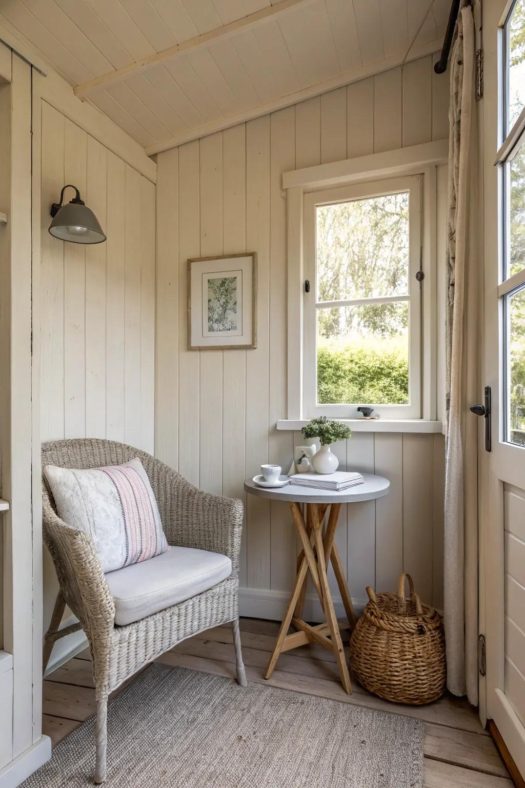 A minimalist design makes the most of limited space.