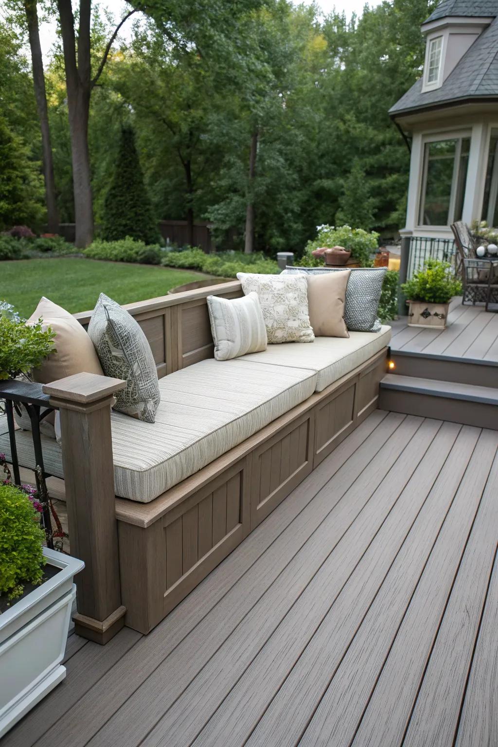 Maximize space with stylish built-in bench seating.