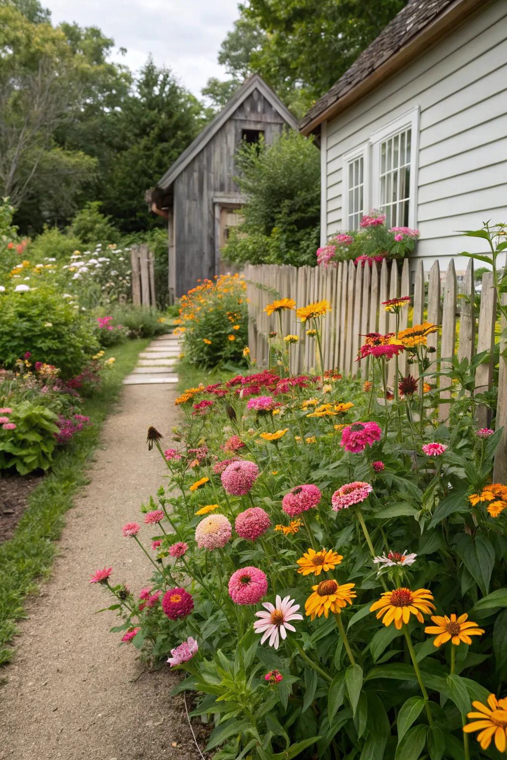 Lantana brings charm to a cottage garden setting.
