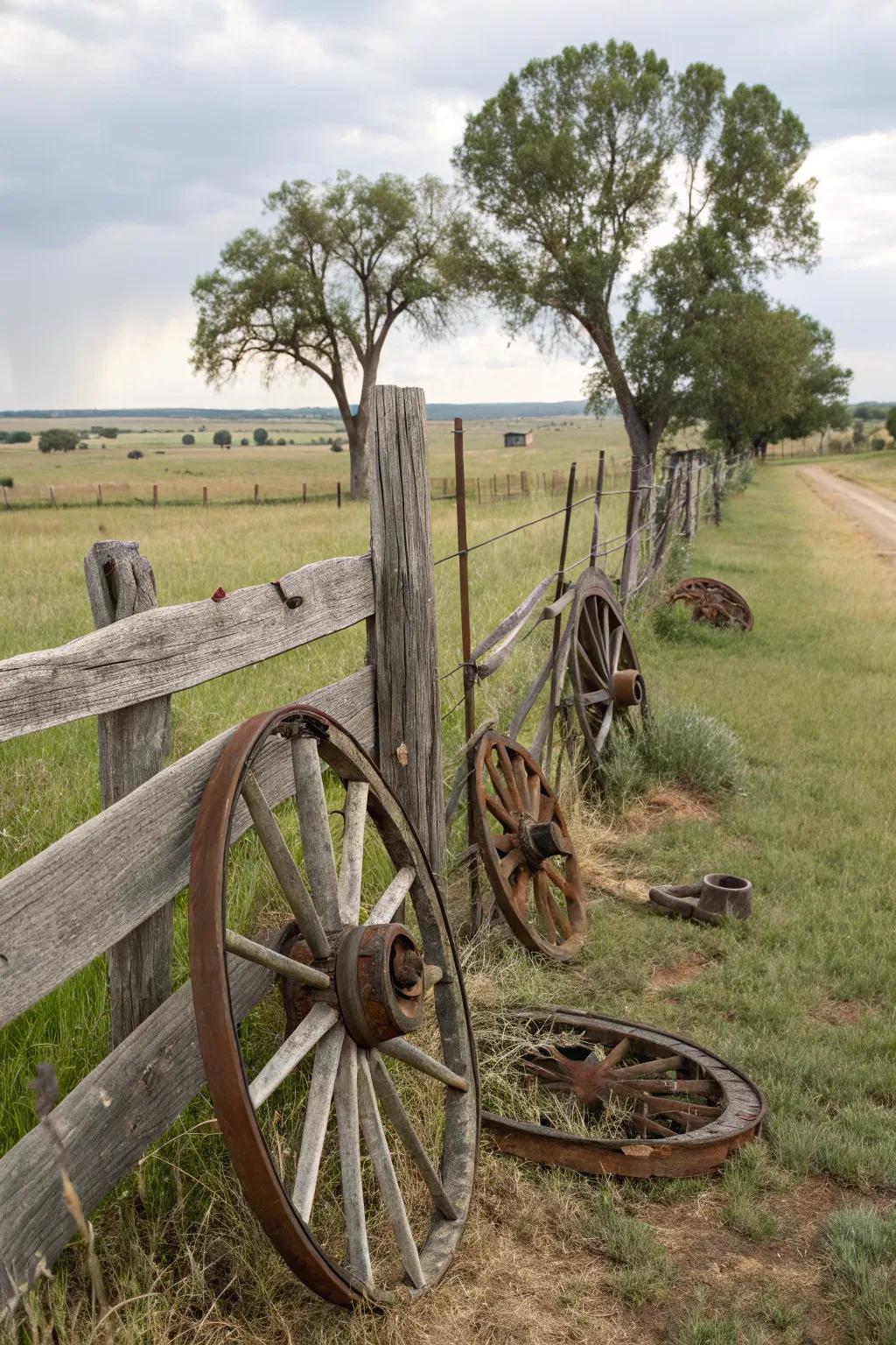A fun Wild West themed fence with playful embellishments.