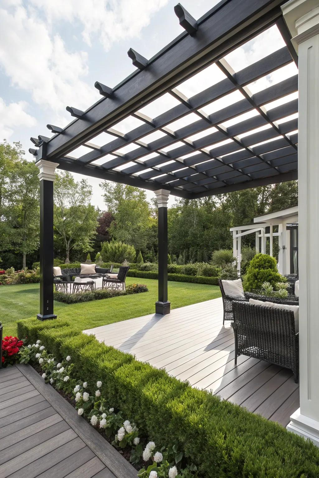 Create a stunning focal point with a pergola.