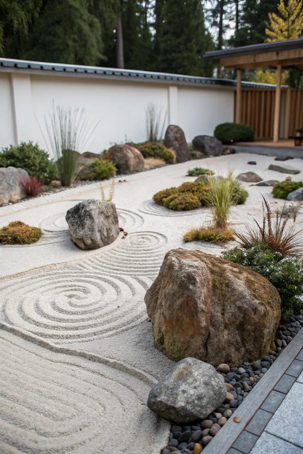 A serene Zen garden offering tranquility and simplicity.