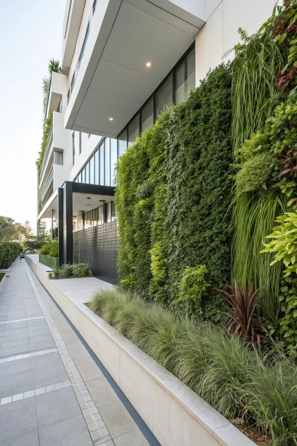 A lush vertical garden making the most of limited space.