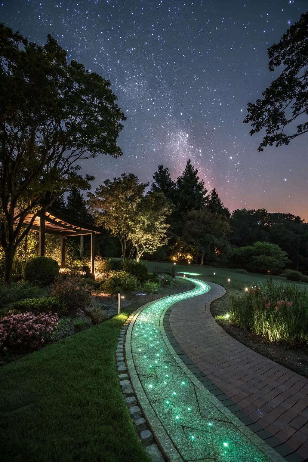 Glow-in-the-dark features add a magical touch to evening strolls.