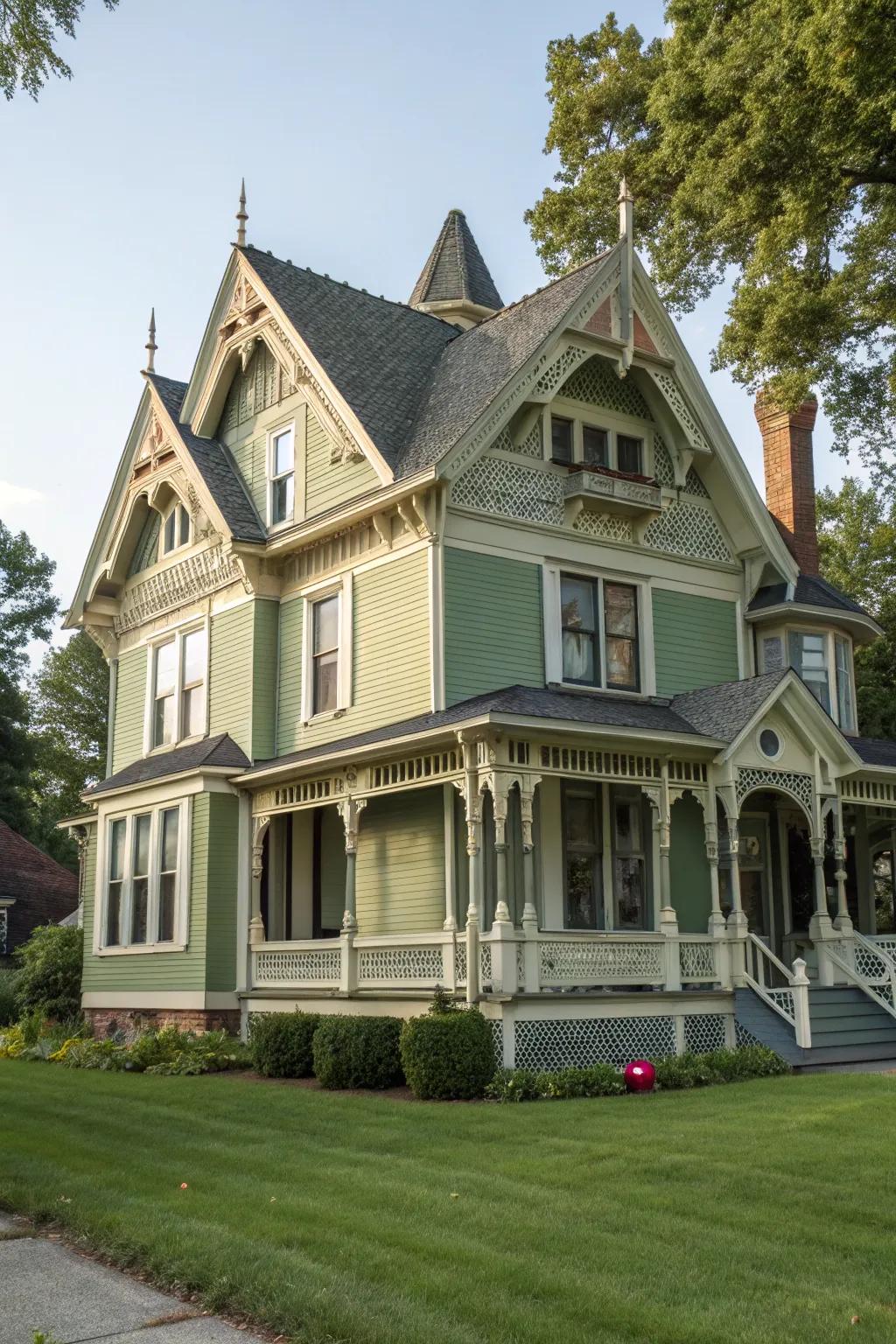 Victorian elegance with a modern color palette.