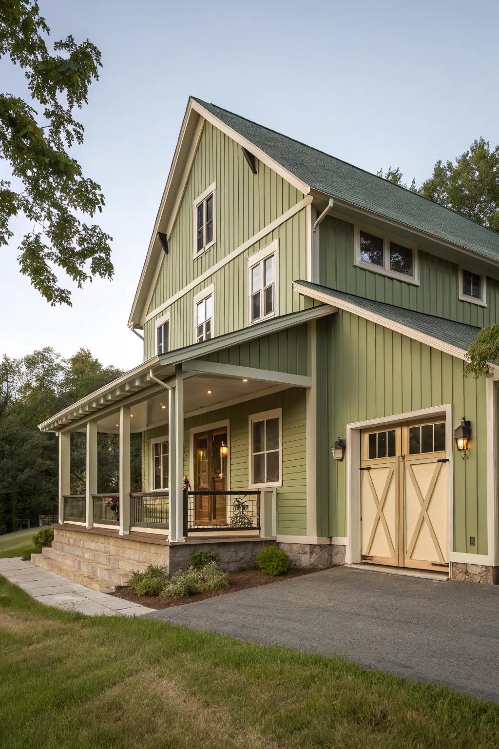 Modern farmhouse style with a fresh color palette.