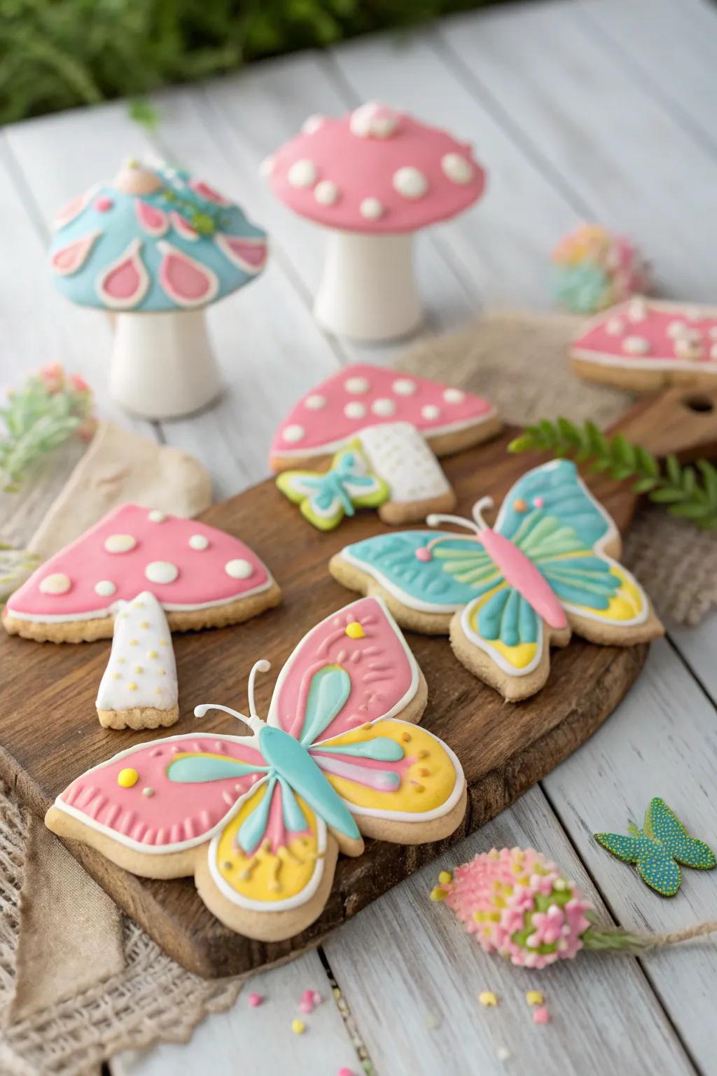 Delicious fairy-themed cookies adding sweetness to the party.