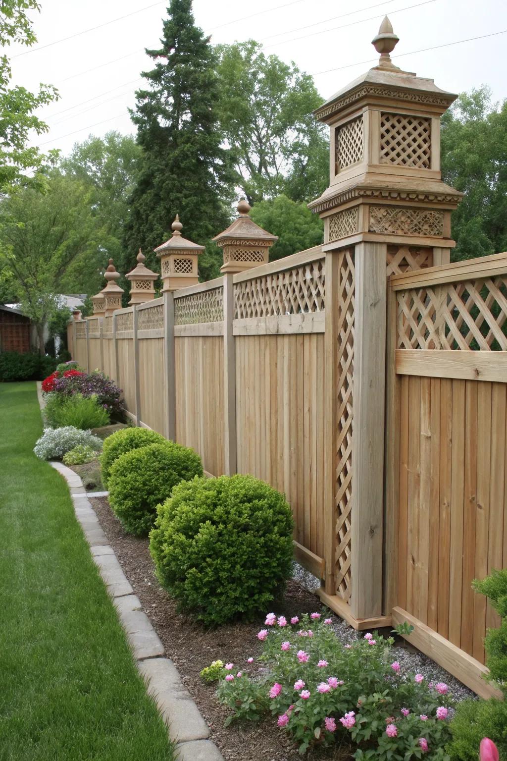 Decorative elements elevate simple fences to something special.