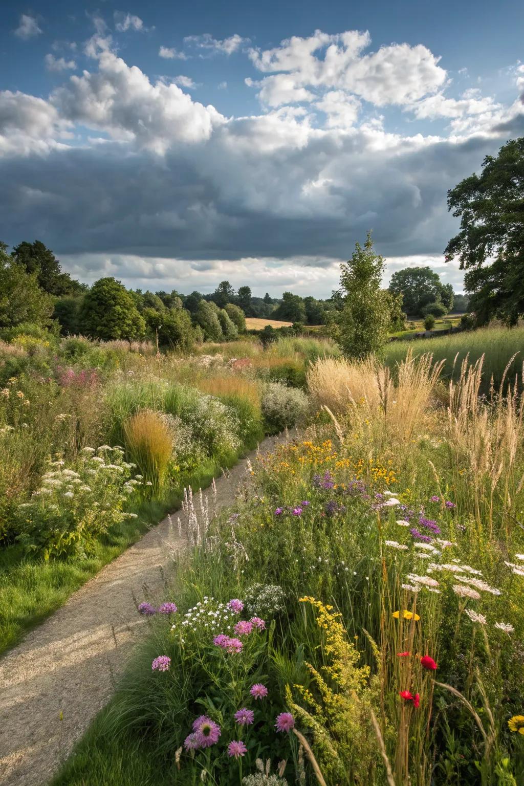 A meadow-style garden that offers a relaxing and natural feel.